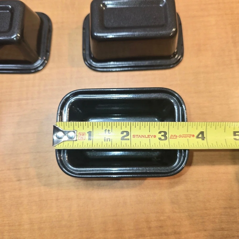 Small Mini Micro Banana Bread Baking Loaf Pans Nonstick tins Set‎ of 4 3x2